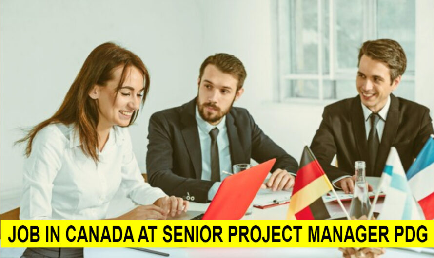 Job In Canada at Senior Project Manager PDG – Portfolio Delivery Group