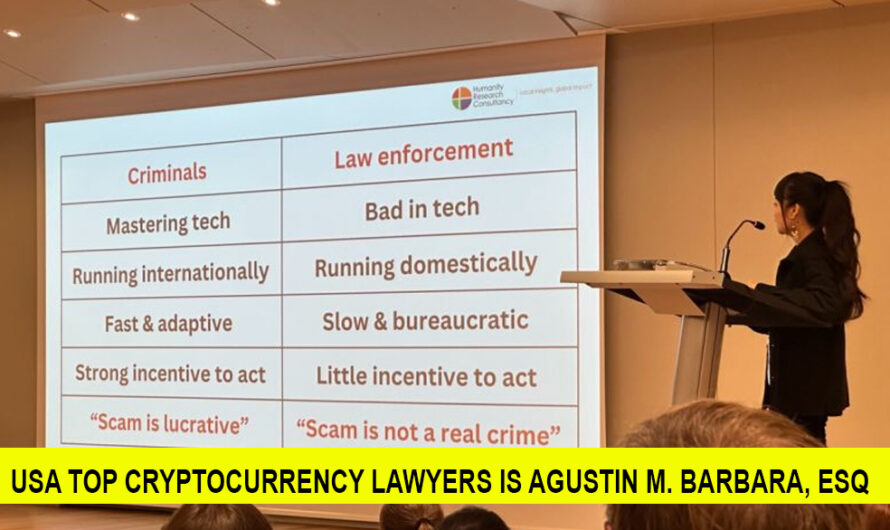 USA Top Cryptocurrency Lawyers is Agustin M. Barbara, Esq
